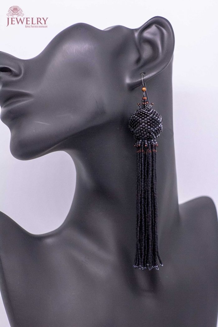 unique black earrings