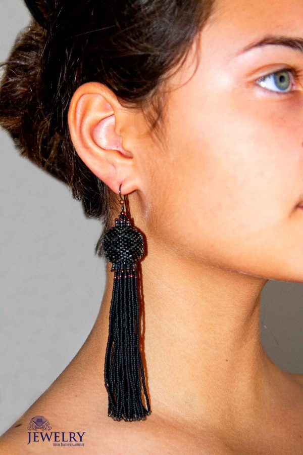 unique black earrings